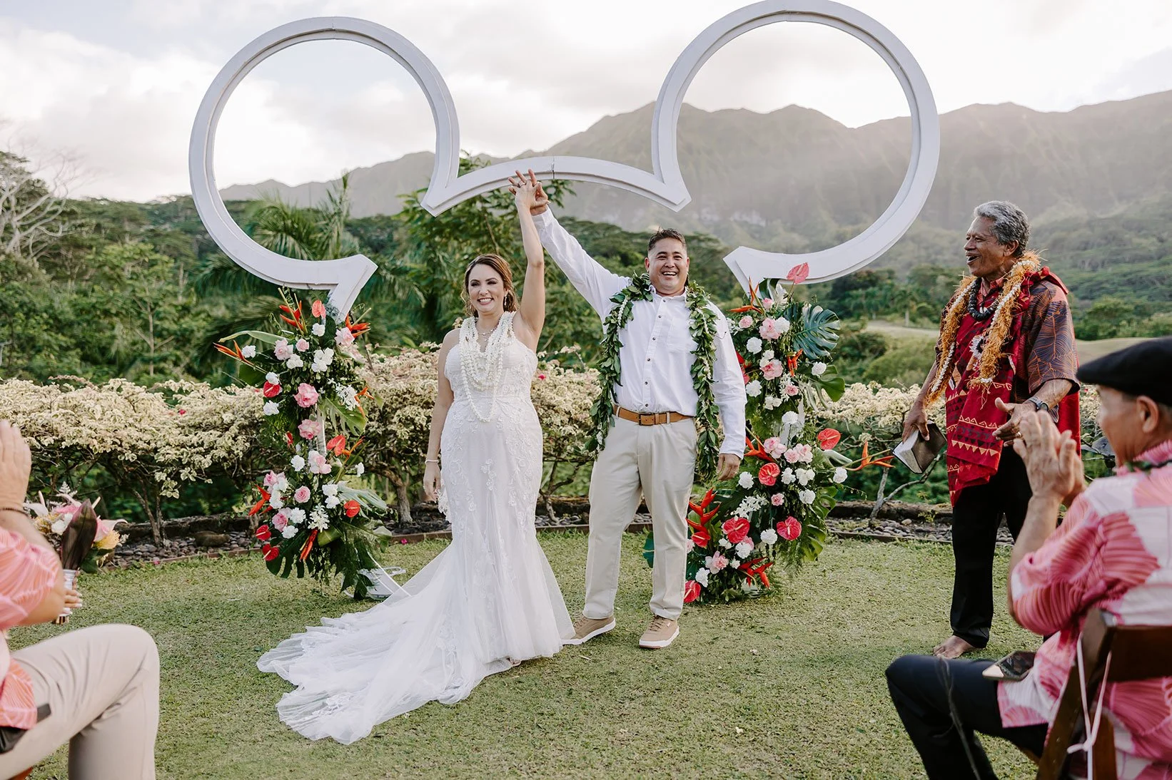 Mickey Mouse ear disney arch altar wedding rental honolulu hawaii